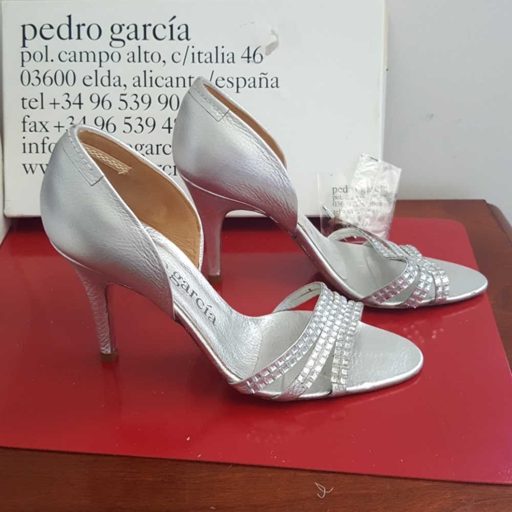 14:09 - Pedro Garcia Swarovski Open Toe Heels